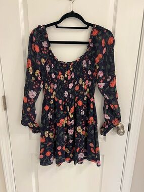 Hill House Navy Floral Smocked Nap Dress